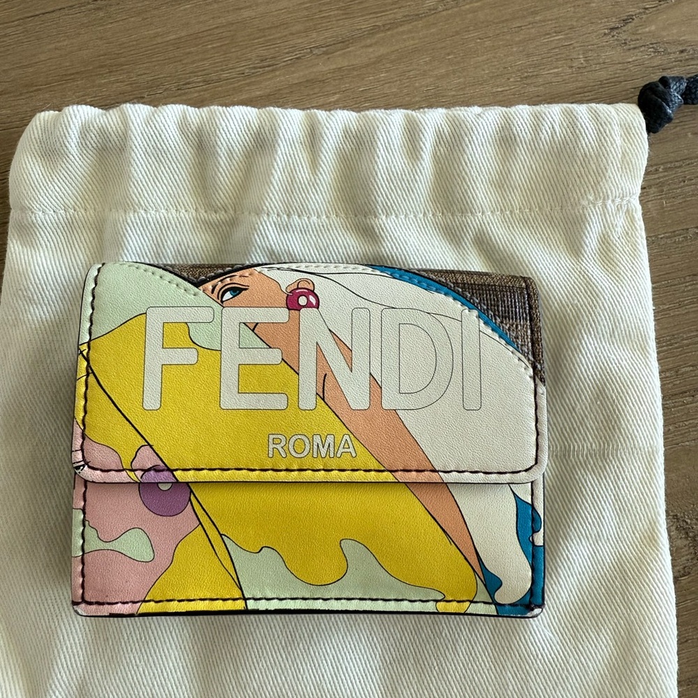 Fendi Micro Trifold Multicolor Wallet